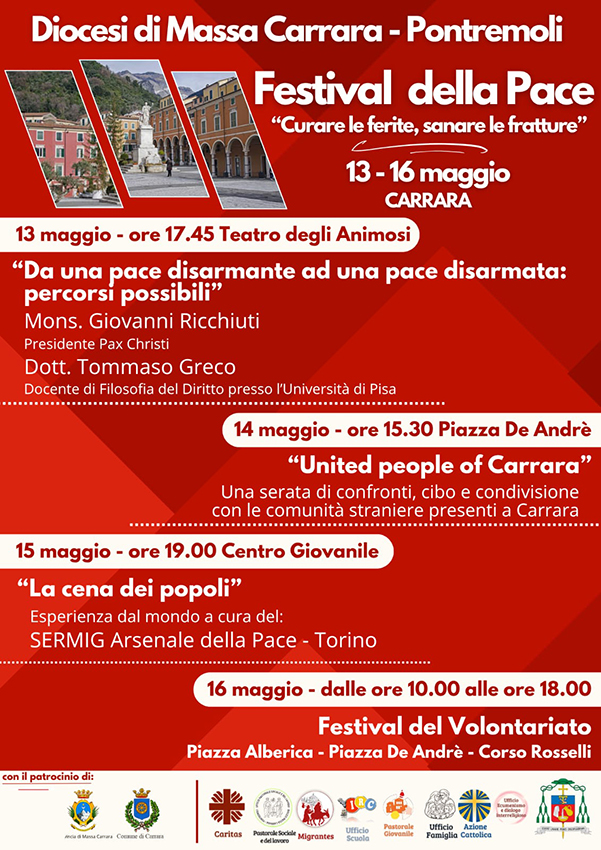 Quando costruire la pace è impegno di ciascuno: un Festival a Carrara