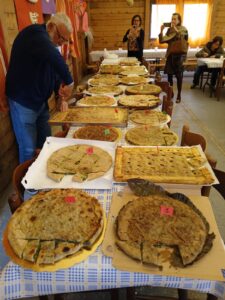 Il tavolo delle torte d'erbi in concorso