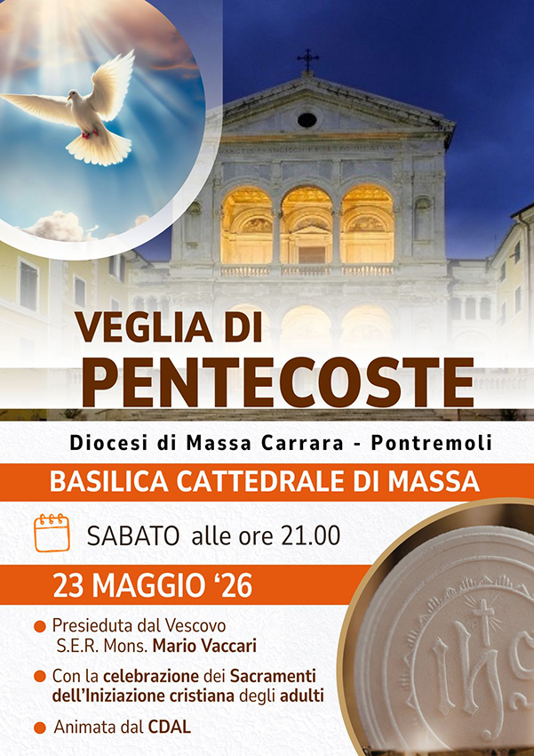 Veglia di Pentecoste sabato 23 maggio a Massa