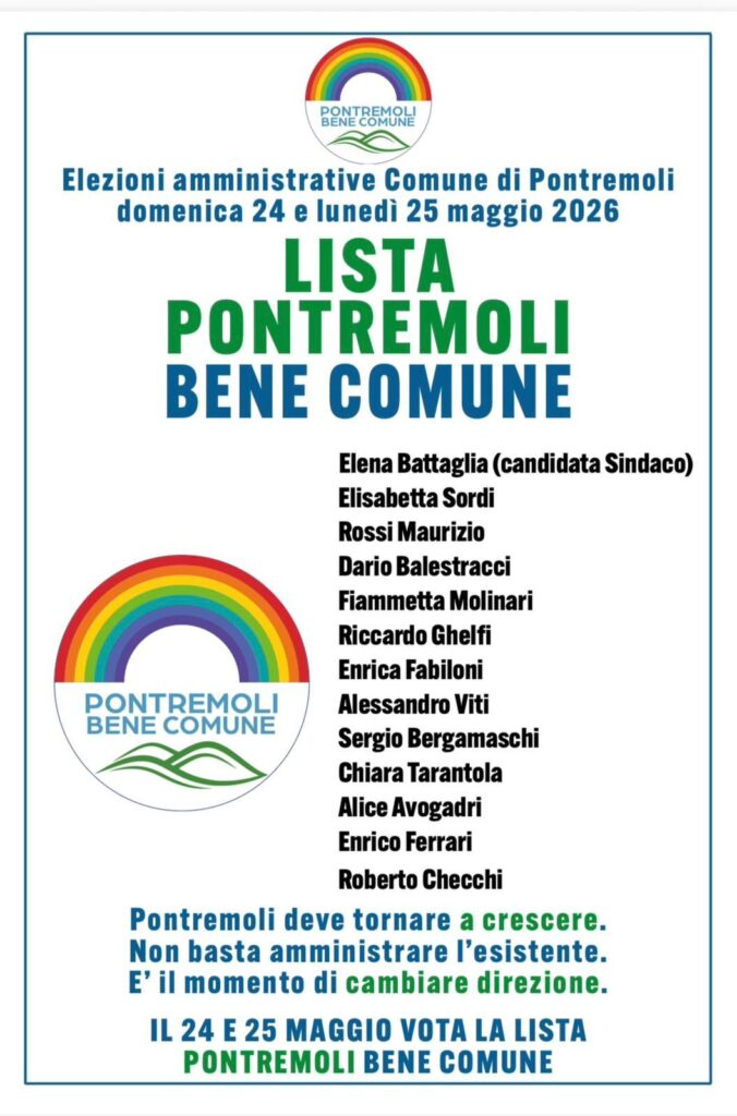 Logo e candidati della lista "Pontremoli Bene Comune"
