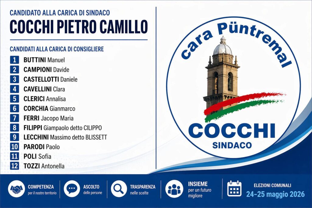 Logo e candidati della lista "Cara Puntremal"