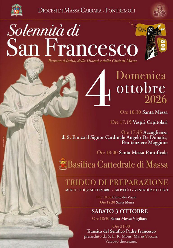Le celebrazioni in Diocesi nella solennità di San Francesco