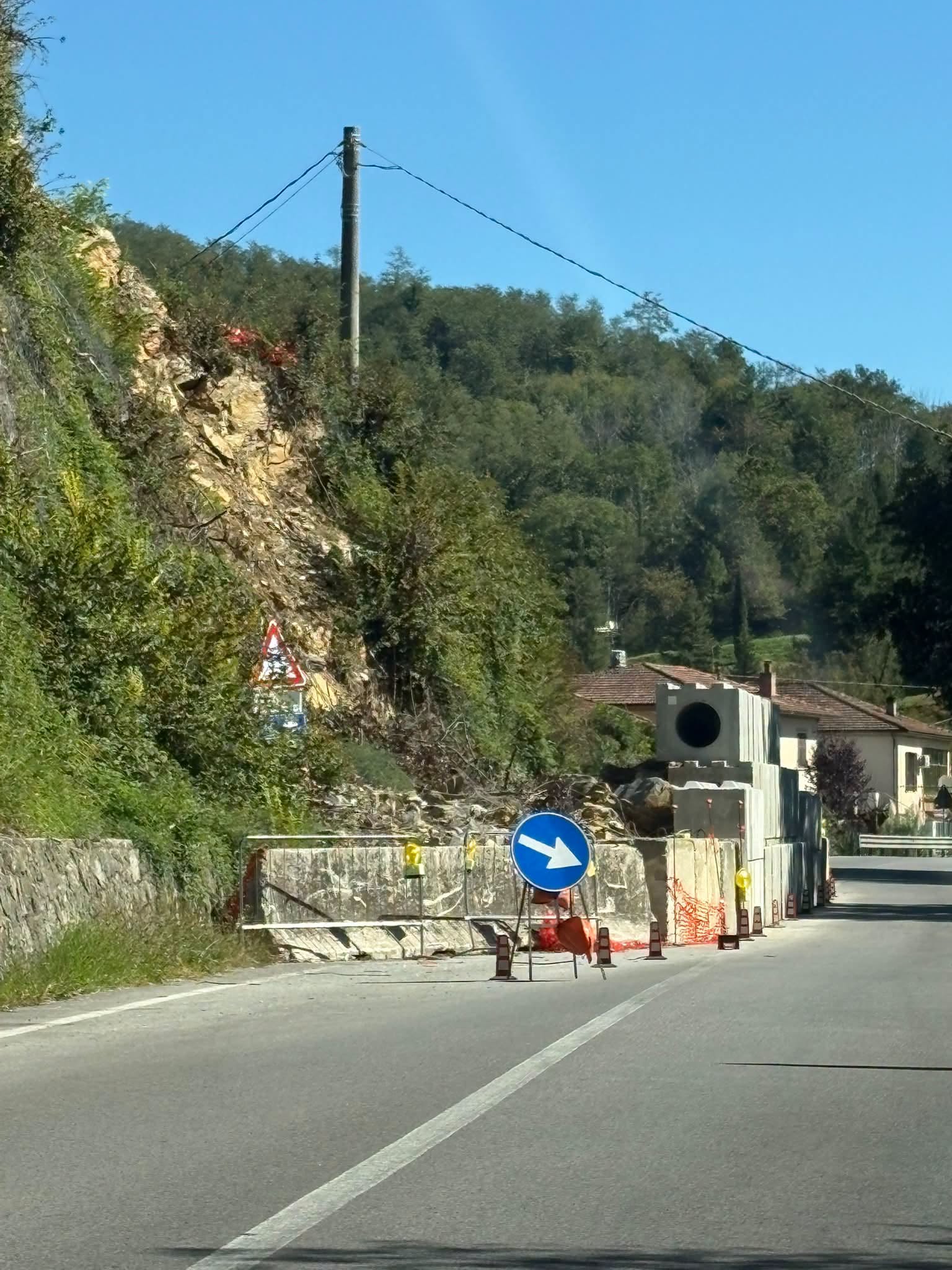 Lavori sulla SS63 a Fivizzano